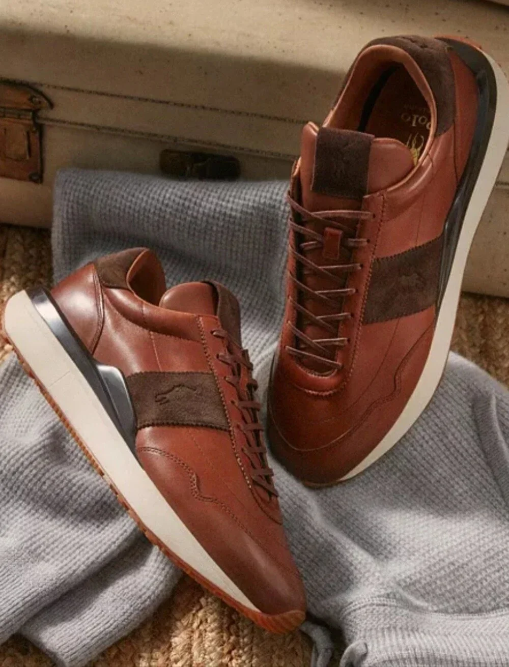 Polo Ralph LaurenMen's Train 89 Leather Sneakers Size 11 & 13